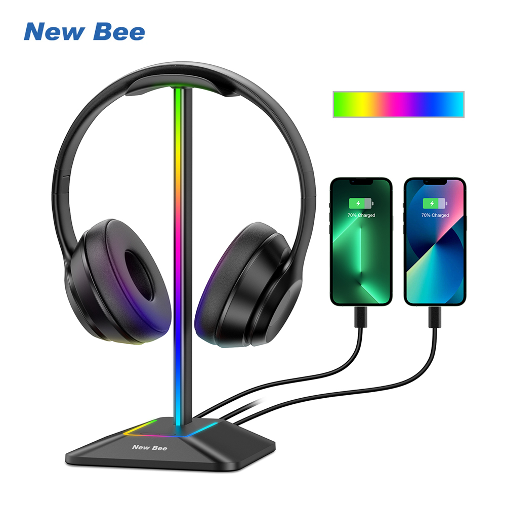 Headphone Stand Desk - New Bee Z8 RGB Headphones Stand