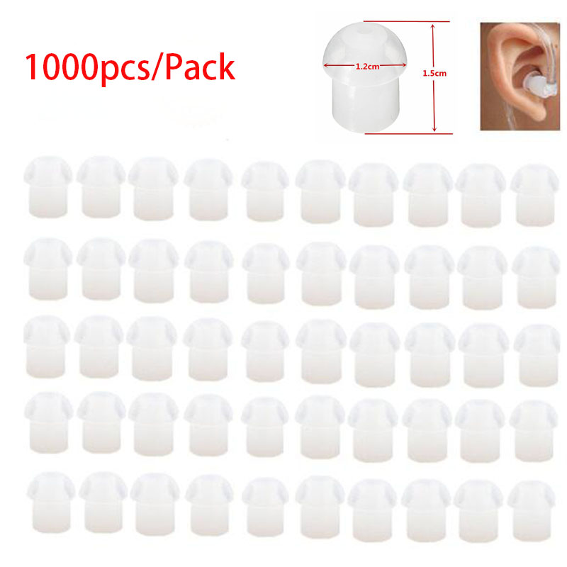 Silicone Ear Tip Replacement - 1000pcs Replacement Silicone Rubber Mushroom EarTips