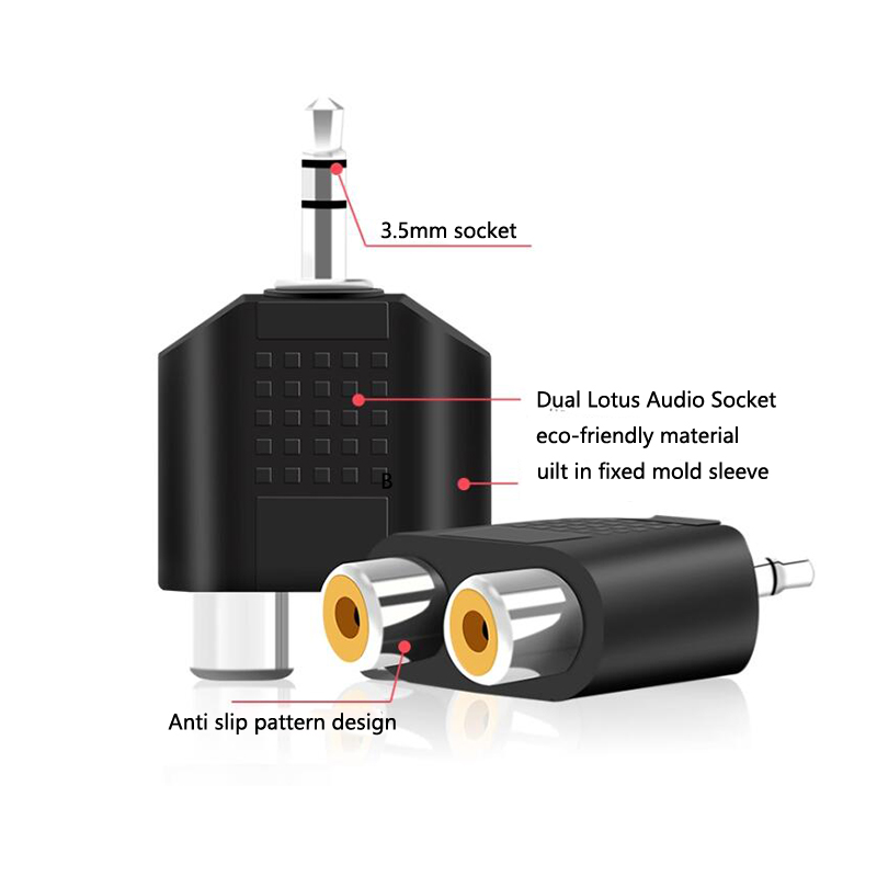 Earphone Splitter Jack - 1/2/4pcs 3.5 mm Jack Stereo AUX