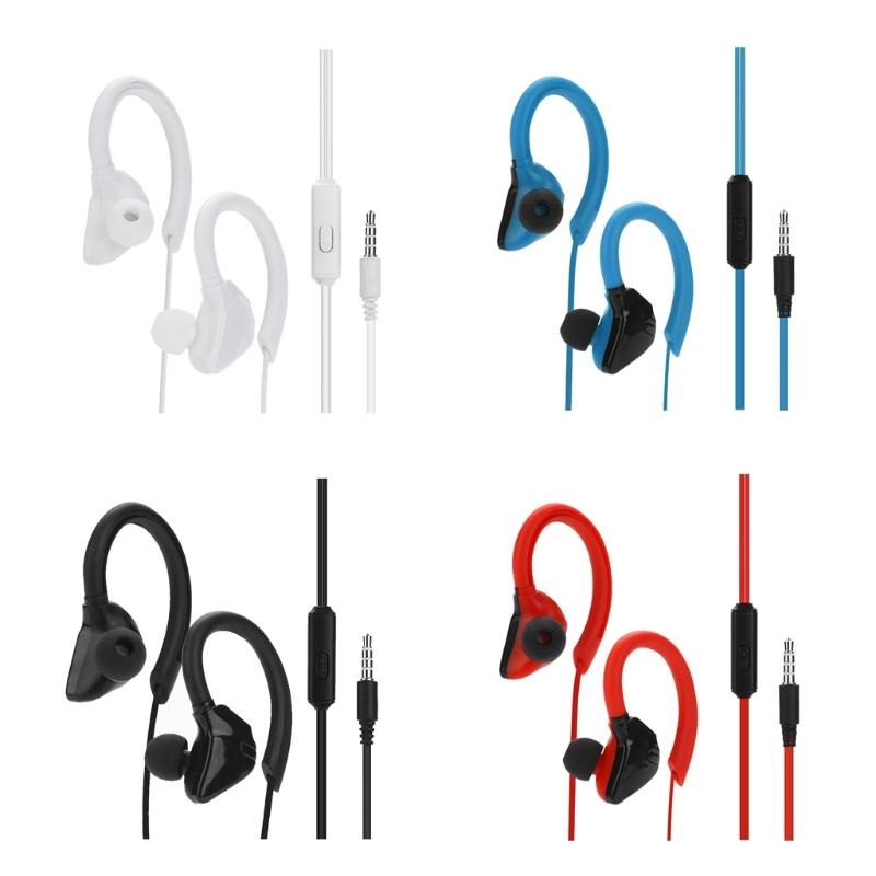 Sports Earphone Hook - Sports Earbuds Wired with Microphone Wrap