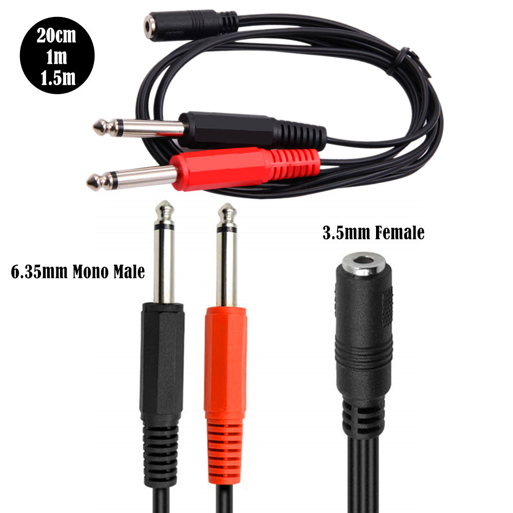 6.35 Mm Male To 2 6.35 Mm 3.5m - Cable Extension 3.5 recension och pris