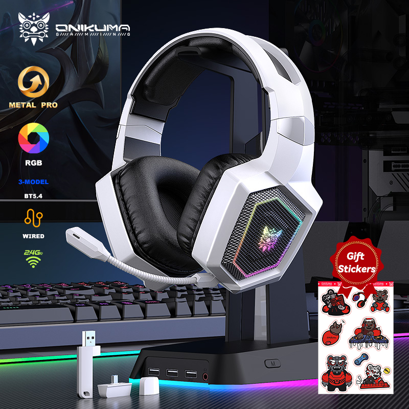ONIKUMA 2.4GHz Wireless Gaming - Gaming Headset Rgb recension och pris