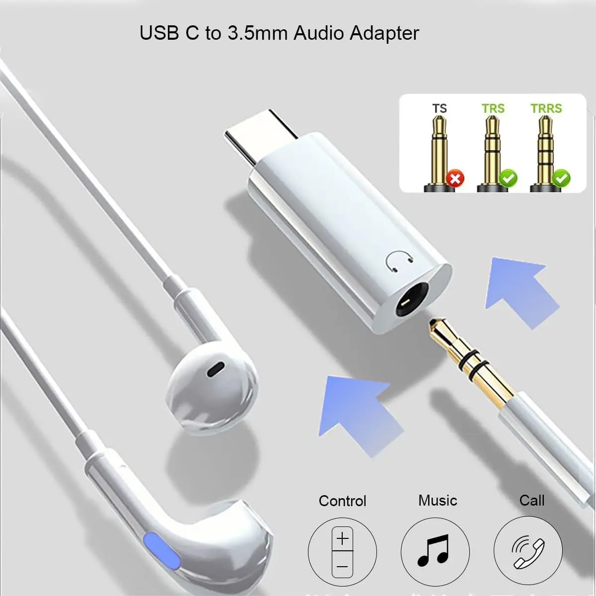 USB C to 3.5mm Earphone Adapte - Usb C Earphone recension och pris