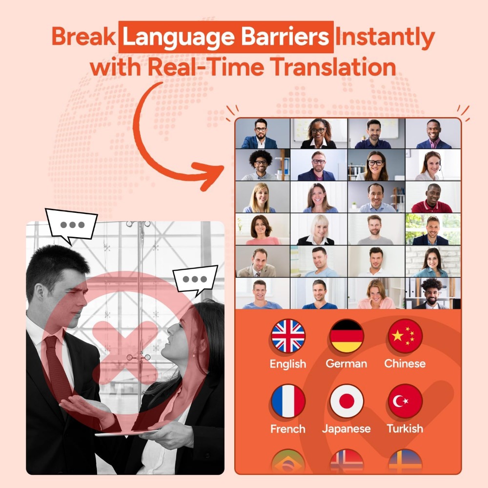 Real-Time Translation Earbuds: - Noise Cancelling Headphone recension och pris