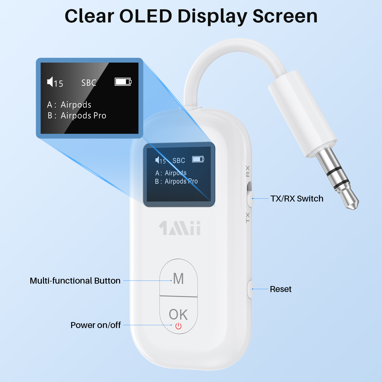 1Mii Airplane 3.5mm AUX Blueto - Bluetooth Adapter Receiver recension och pris